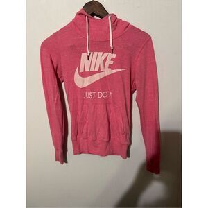 Nike Women's Size XS Pink Pullover Hoodie Sweatshirt Athletic Fit